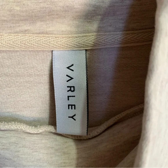 Varley Mock Neck Oatmeal Sweatshirt Zipper Sides Quiet Luxury Women' Size Medium - Picture 5 of 6